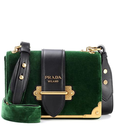 green Prada satchel